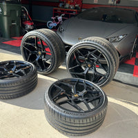 20" 21" Lamborghini Huracan Concave Forged Gloss Black wheels Complete Set