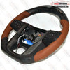 Custom Forged Carbon Heated Flat Bottom Steering Wheel Fits 19-24 GM Truck