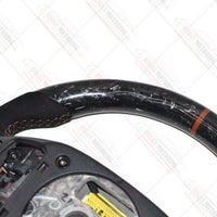 Custom Forged Gloss Carbon Flat Bottom Steering Wheel Fits 19-24 GM Truck