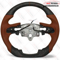 Custom Forged Carbon  & Leather Flat Bottom Steering Wheel Fits 19-24 GM Truck