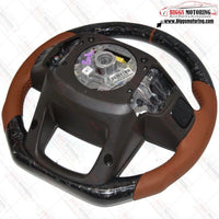 Custom Forged Gloss Carbon Flat Bottom Steering Wheel Fits 19-24 GM Truck