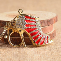 Crystal High Heel Shoes Keychain