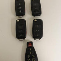 LOT OF 5 VOLKSWAGEN KEY FOB REMOTES SMART KEYS FLIP KEY
