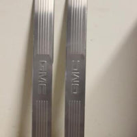 2007-2013 Gm Door Sill Plates Brushed Stainless Steel Front W/ Logo