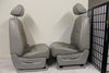 2007-2014 Escalade Suburban Silverado Passenger & Driver Front Seat Grey Leather