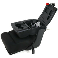 2004-2008  Ford F150 Center Console Jump Seat W/ Storage & Cup Holder Black - BIGGSMOTORING.COM