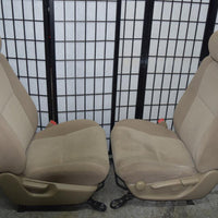 2007-2013 Toyota Tundra 40/20/40 Front Seats W/ Airbag Manual Tan Cloth Jumpseat