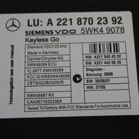 2007-2009 Mercedes Benz S550 Multifunction Entry Control Module