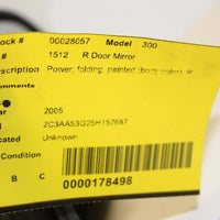 2005-2010 CHRYSLER 300 RIGHT PASSENGER POWER FOLDING SIDEVIEW MIRROR - BIGGSMOTORING.COM