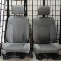 2009-2014 Ford F150 Grey Cloth  Front Seats With Side Bags Driver Power Pass Man