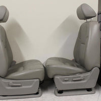 2007-2014 Escalade Suburban Silverado Passenger & Driver Front Seat Grey Leather