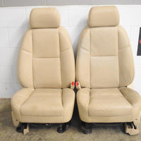 2007 - 2014 Suburban Escalade Taho Yukon Cashmere Leather Front Seats Oem