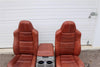 99-2010 FORD SD F250 F350 KING RANCH REAR LEATHER BUCKETS SEATS & CONSOLE WMOUNT