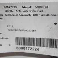 2013 HONDA ACCORD ANTI LOCK ABS BRAKE PUMP MODULE