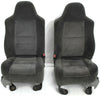 1999-2010 Ford F250 F350 Front Driver & Passenger Side Seats Gray Cloth - BIGGSMOTORING.COM