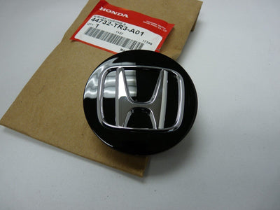 BRAND NEW GENUINE HONDA BLACK WHEEL CENTER CAP W/ CHROME 