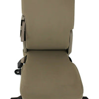 1999-2010 Ford F250 Center Console Jump Seat  W/ Storage Tan - BIGGSMOTORING.COM