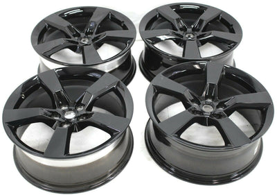 2010-2015 Chevy Camero SS Black 5 Spoke Wheel Rim Set Of 4 Aluminum 20x8