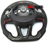 Fits Dodge Challenger Custom Carbon Fiber & Leather Flat Bottom Steering Wheel