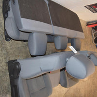 2011-2016 F-250 Front & Back Seat Set With Storage Compartment Gray Cloth Oem