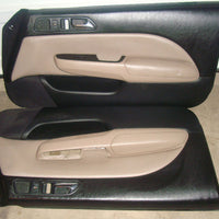 97-01 PRELUDE DOOR PANELS R&L BLACK/ TAN LEATHER 2 TONE