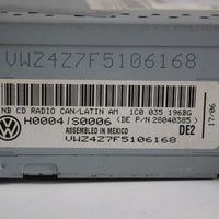 2006 VW BEETLE MONSOON RADIO MP3 CD PLAYER 1C0 035 196 BG #RE-BIGGS - BIGGSMOTORING.COM