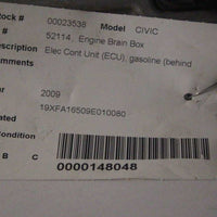 2009-2011 Honda Civic Engine Computer Module ECU 37820-RNA-A72