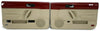 2003-2010 VW Beetle Convertible Passenger & Driver Side Door Panels Red & Beige - BIGGSMOTORING.COM