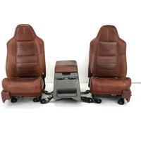 2008-2010 Ford F250 King Ranch Front & Rear Seat Set W/ Center Console -will fit 99-10 Superduty