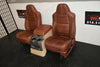 99-2010 FORD SD F250 F350 KING RANCH REAR LEATHER BUCKETS SEATS & CONSOLE WMOUNT