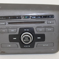 2012 Honda Civic Radio/Cd Player 39100-Tr0-A315-M1