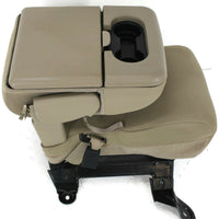 1999-2010 Ford F250 Center Console Jump Seat  W/ Storage Tan - BIGGSMOTORING.COM