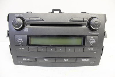 2010-2011 TOYOTA COROLLA RADIO STEREO CD PLAYER 86120-02E60 face id #11858