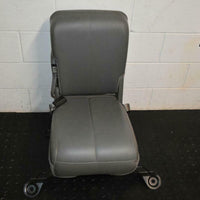 1999-2010 FORD F250 F350 FRONT JUMP SEAT GREY LEATHER 08-10 STYLE - BIGGSMOTORING.COM