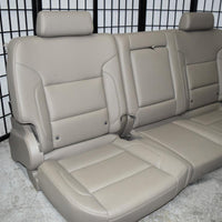 14-18 Silverado Sierra Tan Leather Rear Seat Crew Cab W/ Cup Holder 60/40 Fold - BIGGSMOTORING.COM