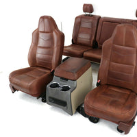 2008-2010 Ford F250 King Ranch Front & Rear Seat Set W/ Center Console -will fit 99-10 Superduty