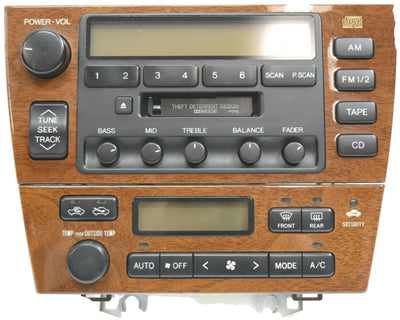 2000-2001 Lexus ES300 Climate Control Radio Stereo Cassette Player 86120-33320 - BIGGSMOTORING.COM