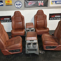 99-10 FORD SD F250 F350 KING RANCH FRONTLEATHER BUCKETS SEAT console