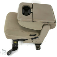 1999-2010 Ford F250 Center Console Jump Seat  W/ Storage Tan - BIGGSMOTORING.COM