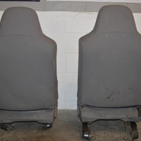 1999-2010 Ford F250 F350 Front Jump Seats Grey Cloth 05  - BIGGSMOTORING.COM