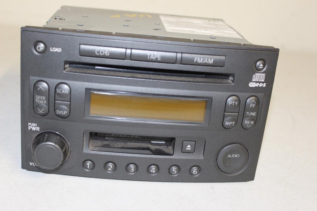 2003 Nissan 350Z Bose Radio Cassette 6 Cd Changer Player 286-8153-58 - BIGGSMOTORING.COM