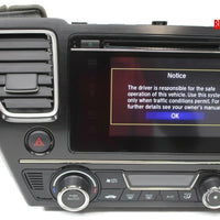 2014-2015 Honda Civic Radio Stereo Cd Player Touch Screen 39100-TT1-A51-M1