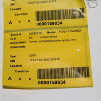 2005-2007 FORD FIVE HUNDRED LEFT DRIVER POWER SIDE VIEW MIRROR - BIGGSMOTORING.COM