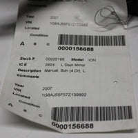 2005-2007 SATURN ION LEFT DRIVER MANUAL SIDE VIEW MIRROR - BIGGSMOTORING.COM