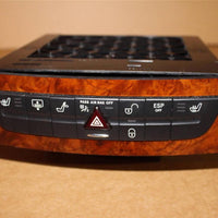 2003-2006 Mercedes Benz E320 W211 Hazard Door Lock Switch Wood Trim Bezel - BIGGSMOTORING.COM