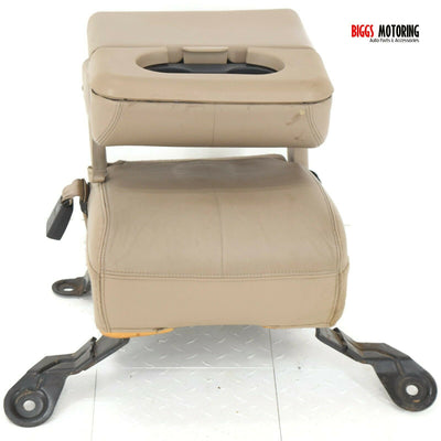 1999-2010 Ford F250 F350 Front Center Console Jump Seat W/ Cup Holder Tan - BIGGSMOTORING.COM