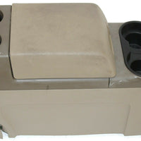 2004-2008 Ford F150 Floor Center Console Storage & Cup Holder Brown & Tan - BIGGSMOTORING.COM