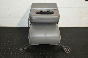 1999-2010 FORD F250 F350 FRONT JUMP SEAT GREY LEATHER 08-10 STYLE - BIGGSMOTORING.COM