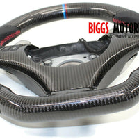 Fits BMW E90 335i Custom Carbon Fiber & Leather Flat Bottom Steering Wheel 07-11