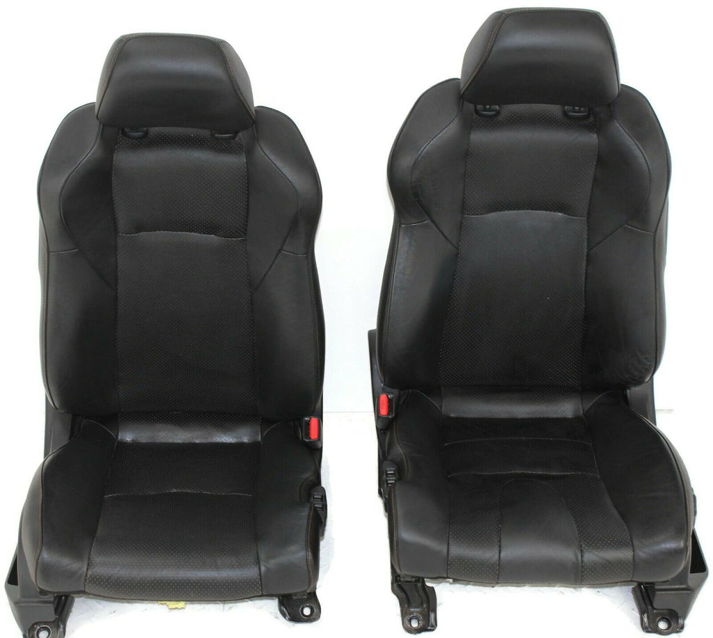 2003-2007 Nissan 350Z Front Driver & Passenger Side Seat Black Leather - BIGGSMOTORING.COM